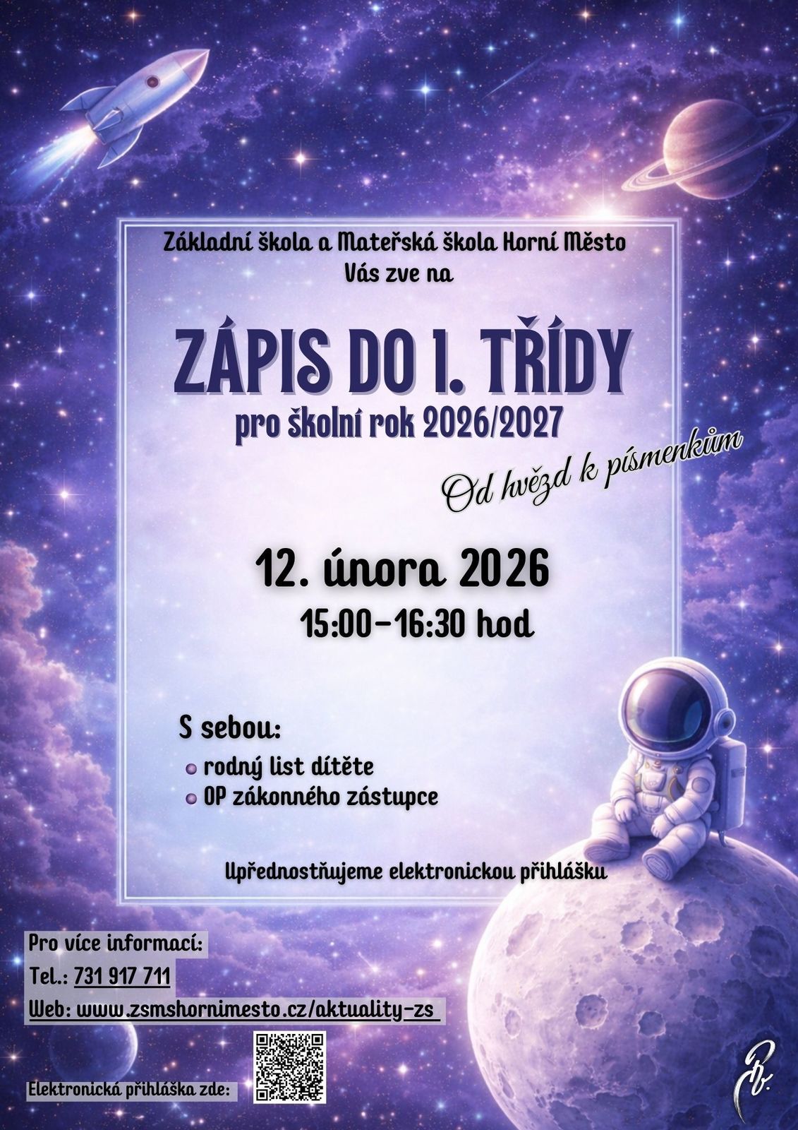 Zápis do 1. třídy 2026 Horní Město 1 002